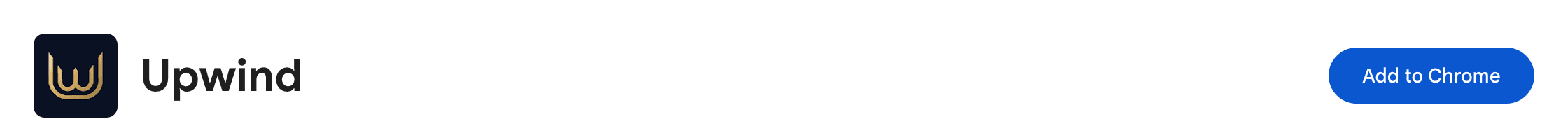 The Upwind listing on the Chrome Web Store, with its Add to Chrome button